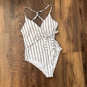 Cupshe One Piece Striped Bathing Suit